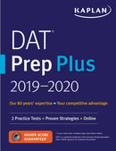 DAT Prep Plus 2019-2020 : 2 Practice Tests + Proven Strategies + Online-9781506235257