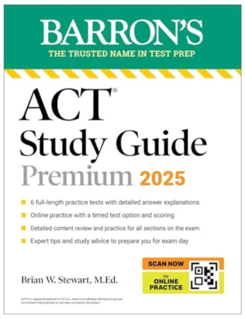 ACT Study Guide Premium, 2025: 6 Practice Tests + Comprehensive Review + Online Practice-9781506296098