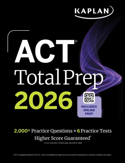 ACT Total Prep 2026: Includes 6 Full Length Tests, 2,000+ Practice Questions + Online Access to a 500+ Question Bank & Video Tutorials-9781506297590