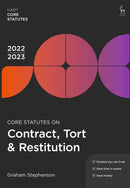 Core Statutes on Contract, Tort & Restitution 2022-23-9781509960224