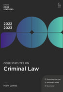 Core Statutes on Criminal Law 2022-23-9781509960279