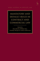 Mandatory and Default Rules in Contract and Commercial Law-9781509971206