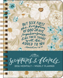 Scriptures and Florals 12-Month 2026 Hardcover Monthly/Weekly Planner Calendar-9781524899011