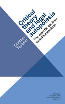 Critical Theory and Legal Autopoiesis : The Case for Societal Constitutionalism-9781526107220