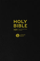 NIV Larger Print Black Leather Bible-9781529391336