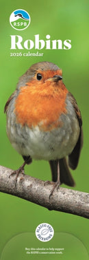 Rspb Robins Slim Calendar 2026-9781529829679