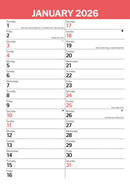 Red Black Large Engagement Planner A3 Ca-9781529848304