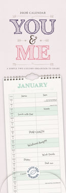 You & Me Planner Slim Calendar 2026-9781529849066