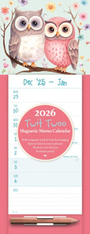 Twit Twoo Weektoview Magnetic Calendar 2-9781529849165