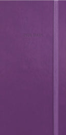 Purple Soft Touch Deluxe Slim Diary 2026-9781529850437