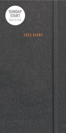 Charcoal Sunday Start Deluxe Slim Diary 2026-9781529850444