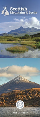 Scottish Mountains Lochs Slim Calendar 2-9781529898033