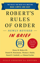 Robert's Rules of Order Newly Revised In Brief, 3rd edition-9781541797703