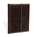 Black Moroccan Ultra Lined Hardcover Journal (Wrap Closure)-9781551568386