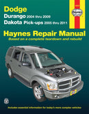Dodge Durango (2004-2009) & Dakota (2005-2011) pick-ups Haynes Repair Manual (USA) : 45234-9781563929564