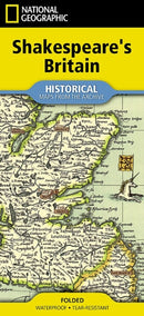 National Geographic Shakespeare's Britain Map - folded