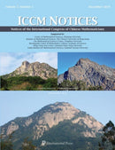 Notices of the International Congress of Chinese Mathematicians, Vol. 7, No. 2 (December 2019)-9781571463869