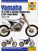 Yamaha YZ & WR 4-stroke Motocross Bikes (98 - 08) Haynes Repair Manual-9781620922156