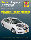 Subaru Legacy (10-16) & Forester (09-16) Haynes Repair Manual (USA)-9781620922576