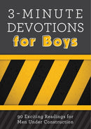 3-Minute Devotions for Boys : 90 Exciting Readings for Men Under Construction-9781630586782