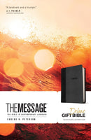 The Message Deluxe Gift Bible (Leather-Look, Black/Slate)