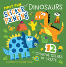 First Fun Sticker Painting: Dinosaurs : 12 Colorful Scenes to Create-9781641243797