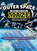 Outer Space Seek-and-Find Maze Challenge : 12 Absolutely Amazing Learn & Play Puzzle Quests-9781641243902