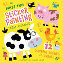 First Fun: Sticker Painting Farm Animals : 12 Colorful Scenes to Create-9781641244121