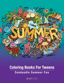 Coloring Books For Tweens : Zendoodle Summer Fun: Ocean Colouring Pages For Boys & Girls of All Ages, Tweens, Intricate Zentangle Drawings For Stress Relief, Ages 8-12, Mindfulness, Relaxing Art Activ-9781641262910