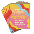 6-Pack Em & Friends Feel Beautiful Greeting Cards-9781642465587