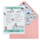 6-Pack Em & Friends Julia Rothman Miss You Friend More/Less Greeting Cards-9781642465891