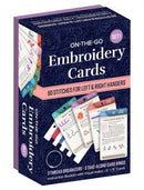 On-The-Go Embroidery Cards Set 1 : 60 Stitches for Left & Right Handers, 3 Thread Organizers, 3 Take-Along Rings-9781644036730