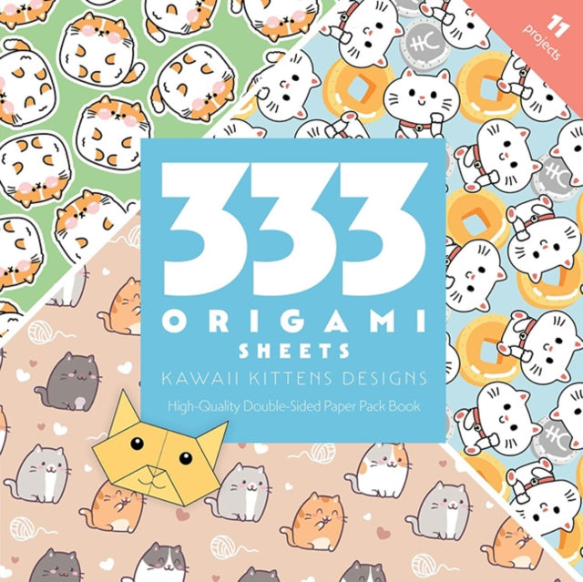 333 Origami Sheets Kawaii Kittens Designs
