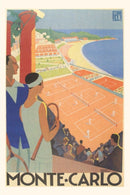 Vintage Journal Badminton Court, Monte Carlo Travel Poster-9781648113048