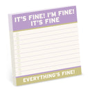 Knock Knock It's Fine Large Sticky Notes (4x4in)-9781683495543