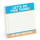 Knock Knock Let's Do This Thing Large Sticky Notes (4x4in)-9781683495567
