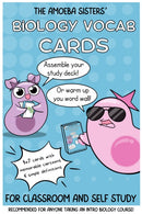 The Amoeba Sisters'' Biology Vocab Cards
