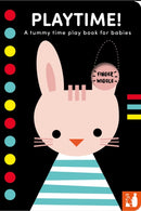 Playtime! : A high-contrast fold-out tummy time book with finger wiggle holes for babies-9781739774899