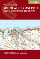 South West Coast Path Map Booklet - Vol 1: Minehead to St Ives : 1:25,000 OS Route Mapping-9781786312181