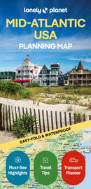 Lonely Planet Mid-Atlantic USA Planning Map-9781788685979