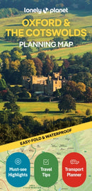 Lonely Planet Oxford & the Cotswolds Planning Map-9781788688499