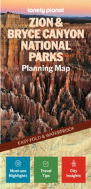Lonely Planet Zion & Bryce Canyon National Parks Planning Map