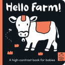 Hello Farm! : A high-contrast book for babies-9781788819923
