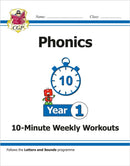 KS1 Year 1 English Phonics 10-Minute Weekly Workouts-9781789080209
