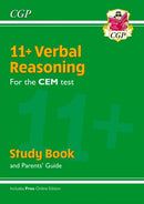 11+ CEM Verbal Reasoning Study Book (with Parents’ Guide & Online Edition)