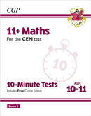 11+ CEM 10-Minute Tests: Maths - Ages 10-11 Book 1 (with Online Edition)