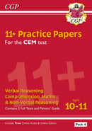 11+ CEM Practice Papers: Ages 10-11 - Pack 4 (with Parents'' Guide & Online Edition)