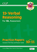 11+ GL Verbal Reasoning Practice Papers: Ages 10-11 - Pack 1 (with Parents'' Guide & Online Ed)