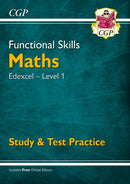Functional Skills Maths: Edexcel Level 1 - Study & Test Practice-9781789083910