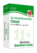 11+ CEM Revision Question Cards: Verbal Reasoning Cloze - Ages 10-11-9781789085372